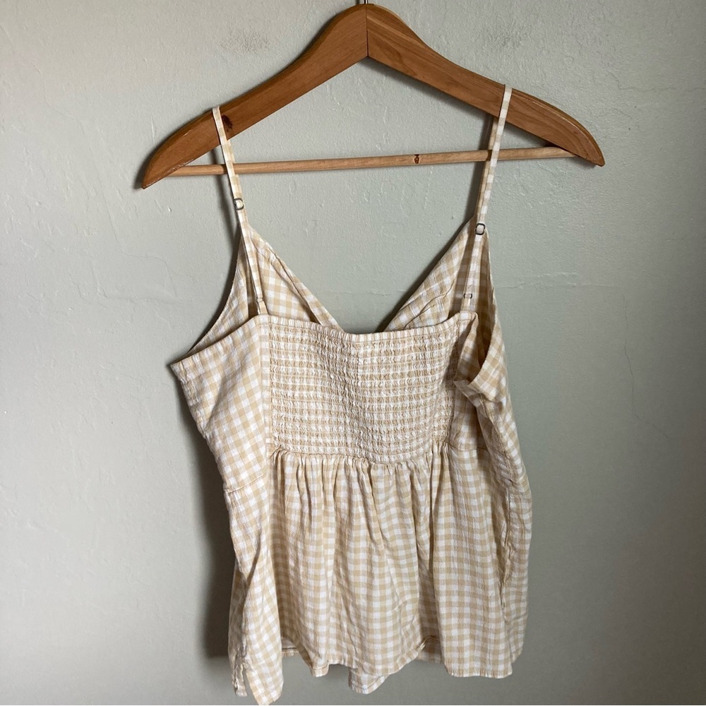 Old Navy Gingham Cream & White Tank Top Size XL - Picture 4 of 6
